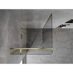 MEXEN/S - Mist T sprchový kout dveře křídlové 95 x 95, transparent, zlato 8A4T-095-095-50-00