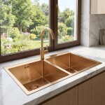 REA - Ocelový dřez Joel BRUSH COPPER bez kuchyňské baterie ZLE-06412