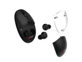 C-TECH WLM-21 černá / Myš s TWS sluchátky / Dual mode / BT5.0 + 2,4GHz / 1600DPI / 3 tlačítka / USB nano receiver (WLM-21BK)