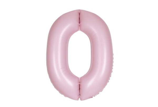 Balónek narozeniny číslo 0 světle růžové 86 cm Balónek narozeniny číslo 0 světle růžové 86 cm