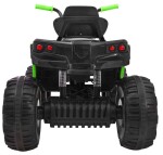 Mamido Dětská elektrická čtyřkolka ATV s ovladačem, EVA kola černo-zelená