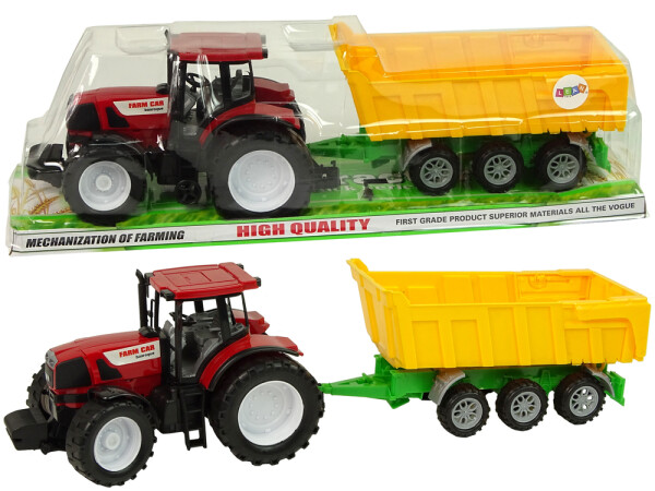 Mamido Traktor s přívěsem 50 cm červený