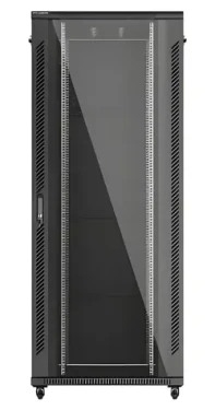 Lanberg FF01 černá / Racková skříň / 19" / 42U / 800x1000 mm / Prosklené dveře (FF01-8042-12B)
