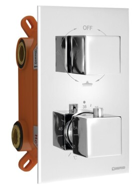 SAPHO - LATUS podomítková sprchová termostatická baterie, box, 3 výstupy, chrom 1102-63