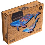 Unidragon dřevěné puzzle Velryby velikost vydání