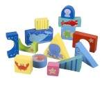 Orange Tree Toys Dřevěné puzzle kostky - Mořský svět