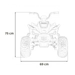 Mamido Dětská elektrická čtyřkolka McLaren Racing MCL 35 šedá
