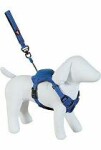 Postroj pes s vodítkem EASY RIDE modrá M Zolux