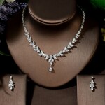 Souprava šperků Swarovski Elements Melissa, Bílá/čirá 43 cm
