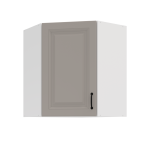 Horní rohová skříňka Stilo 60x60 GN-72 1F (45°) Barva korpusu: Dub artisan, Barva dvířek: Bílá