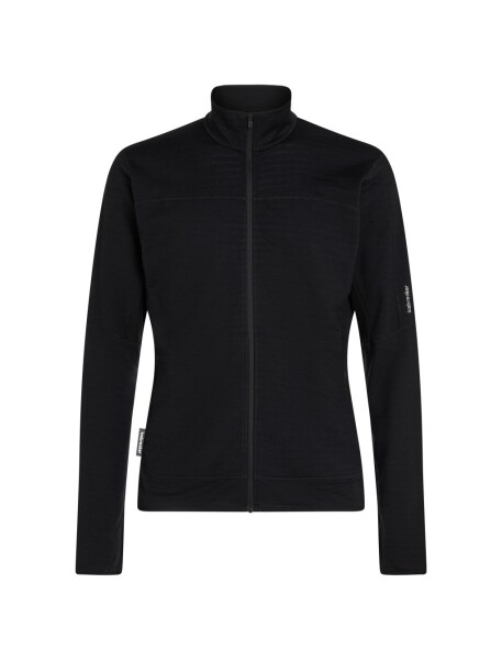 Pánská merino mikina ICEBREAKER Mens 300 RealFleece Descend LS Zip, Black velikost: S