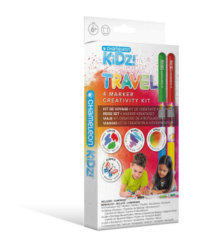 CHAMELEON, CK1001, Chameleon Kidz, Travel, sada stínovacích popisovačů na cesty, 4 ks