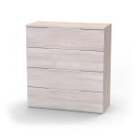 Nábytek Mikulík Komoda VARIO 4 - šedé úchytky ROZMĚR: (š/v/hl.) 70 x 86,5 x 40,5 cm