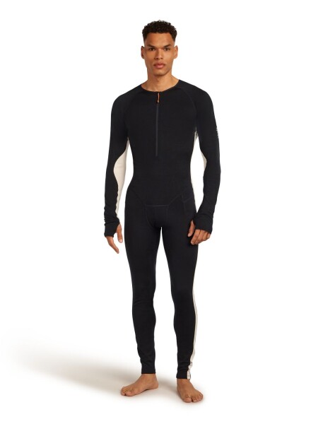 Pánský merino overal ICEBREAKER Mens 200 Oasis+ Suit, Black/Undyed/Cb velikost: XL
