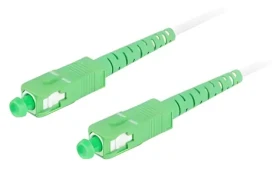 Lanberg SM bílá / Optický patch kabel / SC/APC-SC/APC / Simplex / G657A2 / 15 m (FO-SASA-SS21-0150-WH)