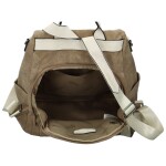 Trendy dámský koženkový kabelko-batoh Laionel new, taupe
