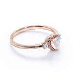 Emporial prsten 14k zlato Vermeil GU-DR14629R-MOONSTONE-ZIRCON Velikost: 6 (EU: 51-53)