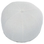 Taburet, bílá Bouclé látka.