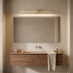 Koupelnové nástěnné LED svítidlo SWE048-1W 80cm GOLD BRUSH OSW-20148