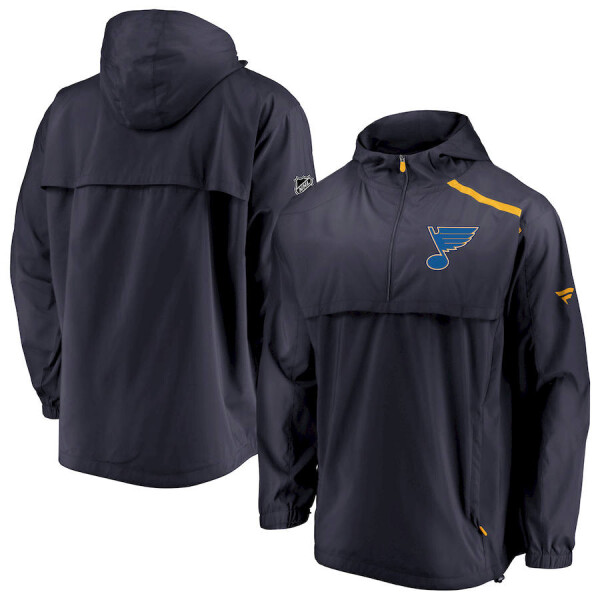 Fanatics Pánská Bunda St. Louis Blues Authentic Pro Rinkside Anorak 1/4-Zip Velikost: S