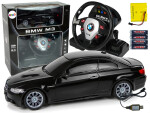 Mamido Auto na dálkové ovládání R/C BMW M3 1:18 se zvukem a světly černé