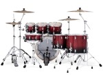 PDP Concept Maple 7 Piece Red to Black Fade Sparkle Laquer