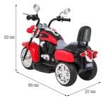 Mamido Dětská elektrická motorka Chopper červená