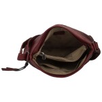 Stylová dámská koženková crossbody kabelka Orniva, vínová