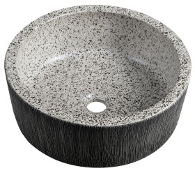SAPHO - PRIORI keramické umyvadlo na desku, Ø 41 cm, granit PI035