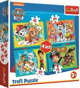 Trefl - Puzzle - Tlapková Patrola: Šťastný tým 4v1