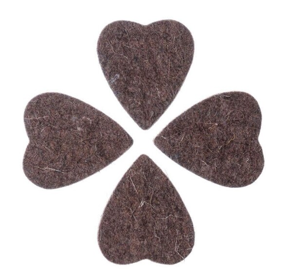 Timber Tones Felt Tones Heart Brown Wool Felt 4-Pack
