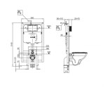 KLUDI - Unifix Předstěnová instalace pro závěsné WC, výška 114 cm 79102