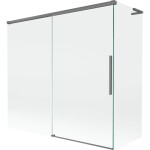 MEXEN/S - Rox L vanová zástěna 2-křídlová posuvná 170 + 80 x 150, transparent, grafit metal 8C9L-170-080-95-00