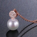 Náhrdelník Swarovski Elements s perlou Gioaccino, Bílá/čirá 40 cm + 5 cm (prodloužení)