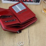 Stylová dámská kožená peněženka Elucio, červená