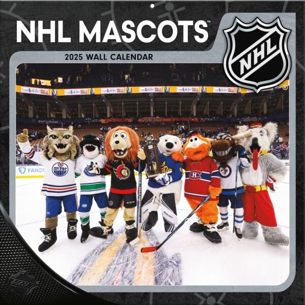 JF Turner Kalendář NHL Mascots 2025 Wall Calendar