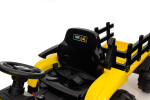Mamido Dětský elektrický traktor s vlečkou 12V 7Ah žlutý