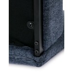 Židle jídelní, taštičkové pružiny v sedáku, modrá látka, černý kov