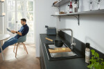Keramický dřez Villeroy & Boch Subway Style 60 S, 336A01R7, Pure Black 336A01R7