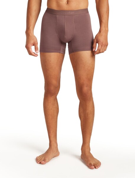 Pánské merino boxerky ICEBREAKER Mens 125 ZoneKnit Boxers, Carob velikost: S