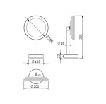 KLUDI - Vela R Kosmetické zrcátko s LED osvětlením, chrom 5899505F