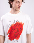 Tričko Thinking MU Flower Pot Red Eric Tee WHITE