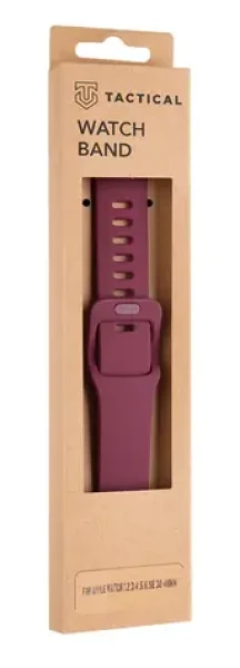 Tactical 793 Silikonový Řemínek s Přezkou pro Apple Watch 1/2/3/4/5/6/SE 38/40mm Wine Red 8596311138904