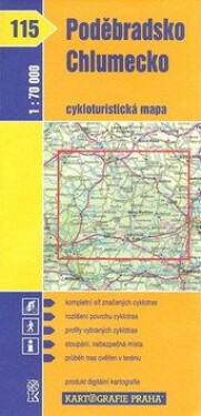 Poděbradsko, Chlumecko - cyklo KP č.115 - 1:70t