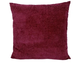 Dekorační polštář Chenille Cross 45x45 cm, červený