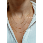 LUNICA Stříbrný řetízek SNAKE GOLD 50cm 0829