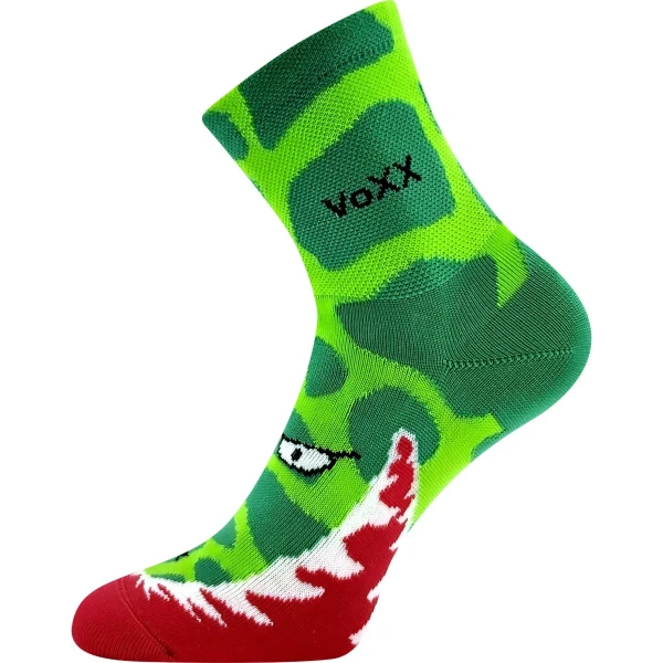 VOXX Ponožky cyklistické RALF X obrázkové KROKODÝL 35-38 115111