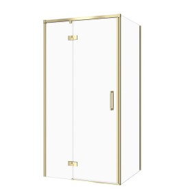 CERSANIT - Sada C281: kout LARGA, pant levý, zlato mat 100x90x195, čiré sklo VIR S601-489