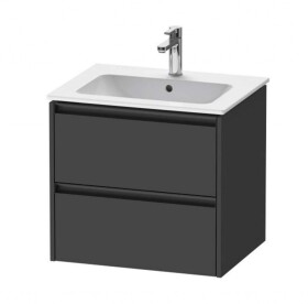 DURAVIT - Ketho.2 Umyvadlová skříňka 55x61x48 cm, 2 zásuvky, grafit mat K25262049490000