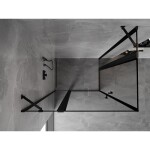 MEXEN/S - Mist Duo sprchový kout dveře křídlové 115 x 70, černý okraj, černá 8A4-115L-070P-70-70